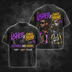 The R&B Tour 2026 : Raymond & Brown #2 Premium Cotton Hoodie T-Shirt, R&B Music Duo Graphic Tee, Urban Hip Hop Soul Streetwear Shirt, Breezy Concert Tour Merch, Gift for R&B Fans, Team Breezy.