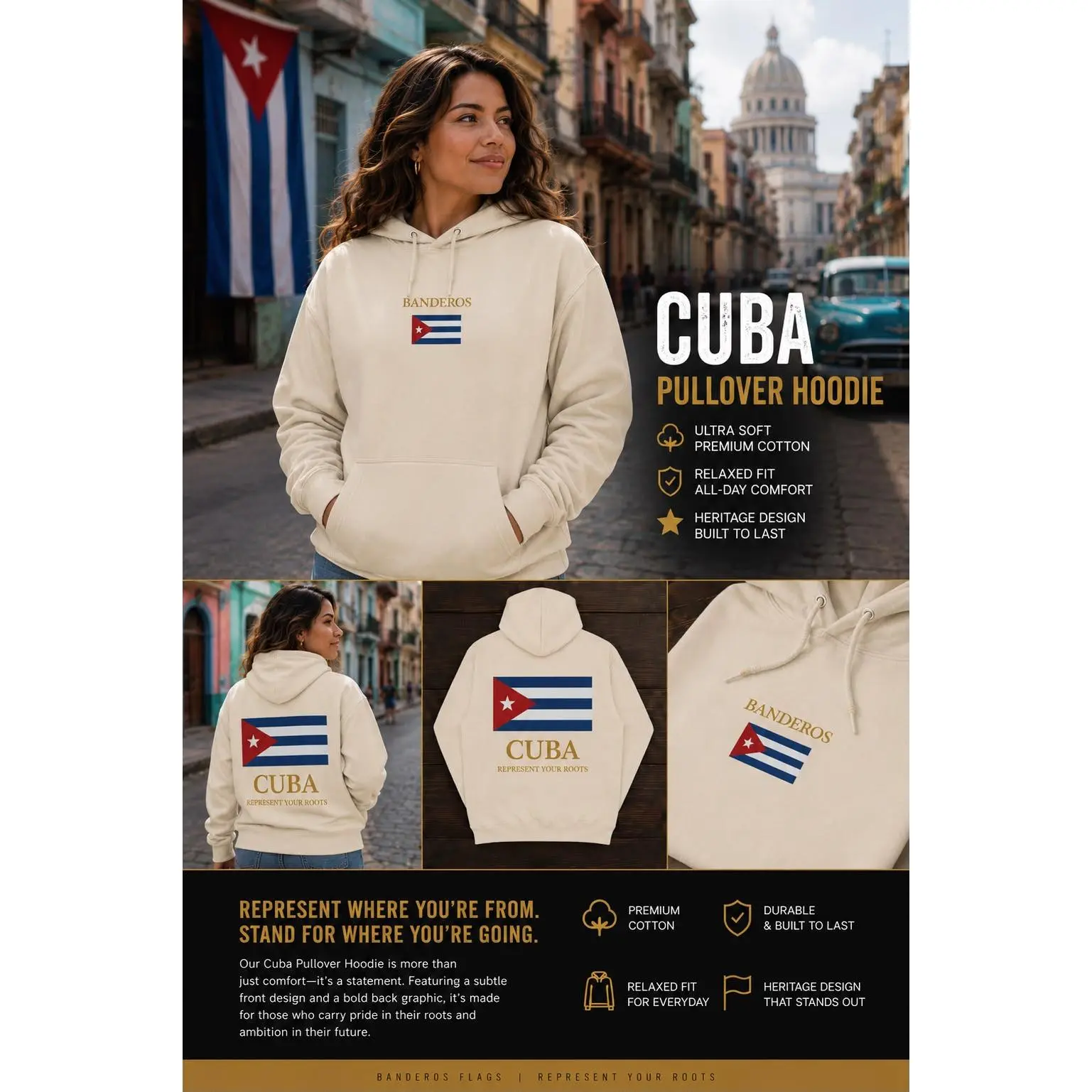 Cuba Pullover Hoodie