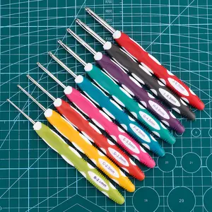 9pc/set Candy Color Knitting Needles, Anti-Slip DIY Crafting Tools, Mixed Color Hooks Set, Single Pointed Hooks for Sweaters, Blankets, Gloves, Hats