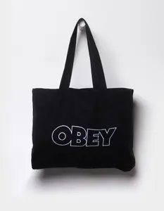 OBEY Outline Canvas Tote Bag, Black