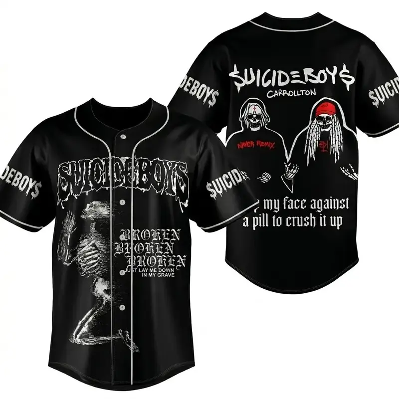 $uicideboy.S Broken Just Lay Me Down In My Grave Baseball Jersey HY1967