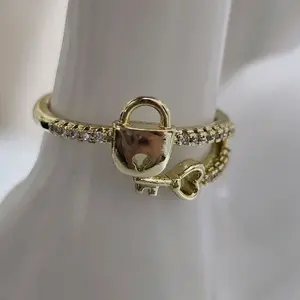 14k Gold-Plated Key Lock Ring