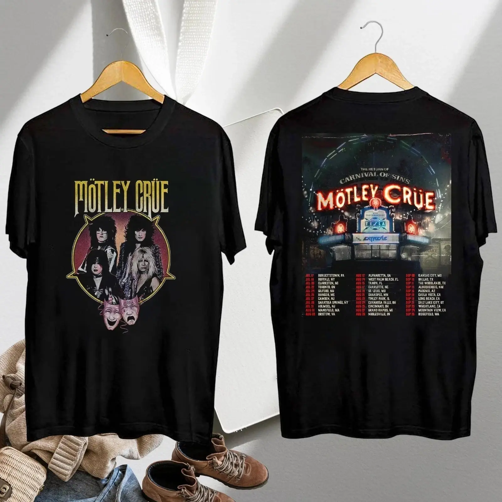 MOTLEY CRUE TAKE ON SIMCITY Tシャツ XXL Exclusive deal] Motley Crue Carnival of Sins Tour 2026 n2 Sides T