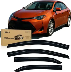 Nilight Window Rain Guards for Toyota Corolla 2014 2015 2016 2017 2018 2019, Out-Channel Window Visors Vent Wind Deflectors-4PCS, 2014-2019 Fit, Fog Prevention summervibes Car Accessories Vehicle