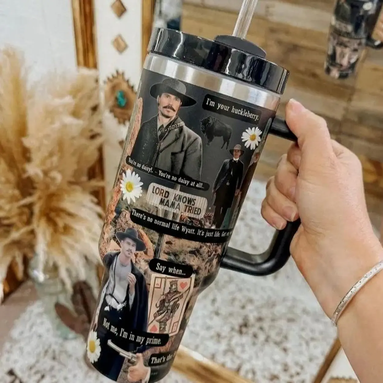 Doc Holliday Tumbler Val Kilmer Tombstone Tribute for Movie Buffs & Western Fans #227