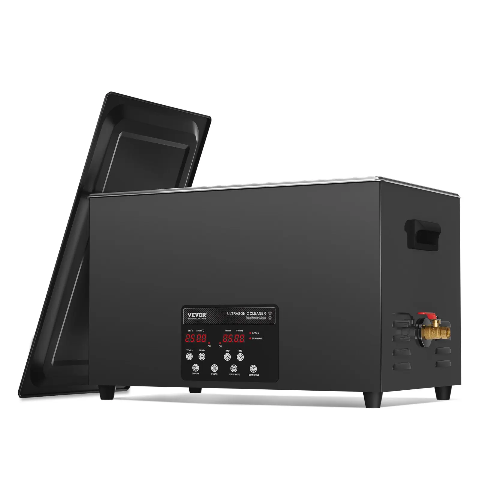 【Summerfinds】VEVOR 30L 40kHz Digital Ultrasonic Cleaner, 600W Machine with 304 Stainless Steel Tank, Dual-Power Degassing Mode, Gentle Mode, Timer, Heater, 535x332x338mm Industrial Cleaner for Retainers, Jewelry, Tools, Fathers Day