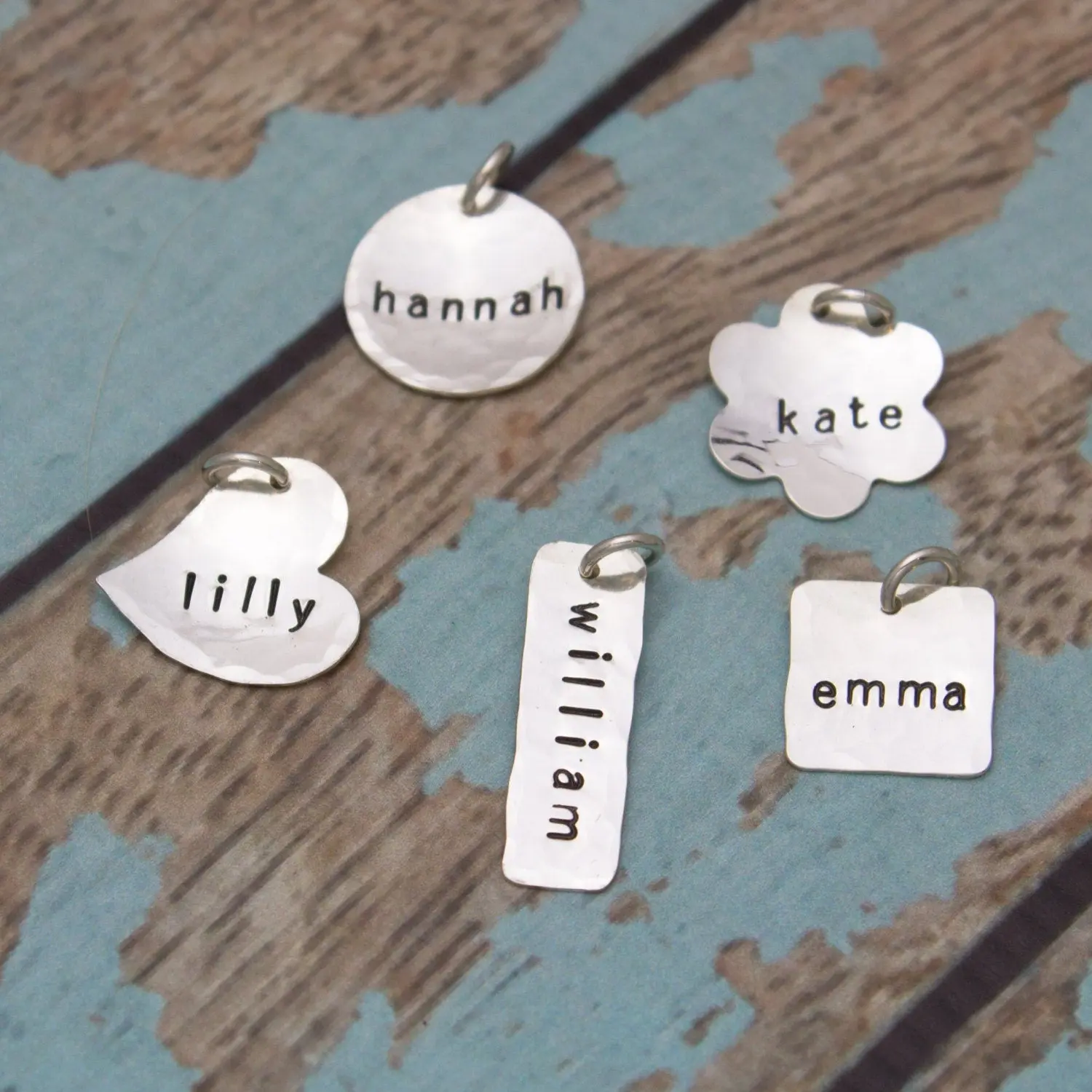 Personalized Charms in Various Shapes