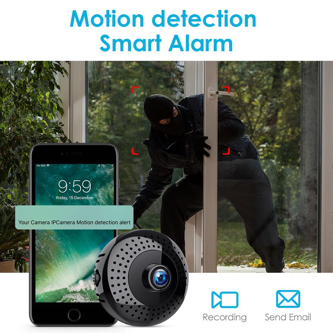 L27 4K HD Hidden Camera WiFi Security Camera Spy Cam Indoor Nanny Cam Home Security Camera App Control Motion Detection Night Vision Surveillance Camera Mini  with Infrared