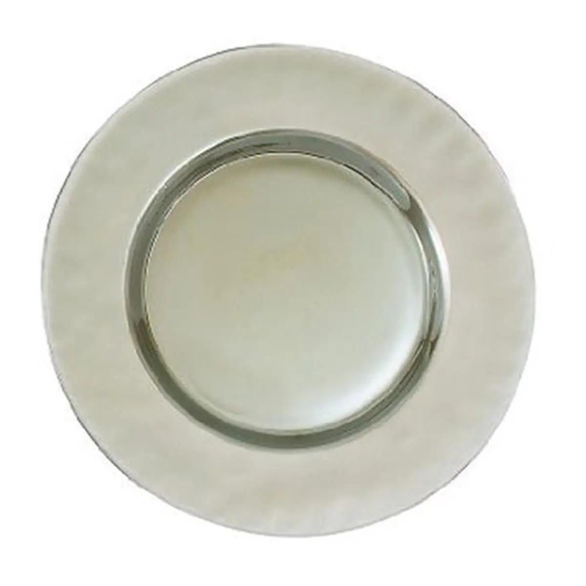 212 MAIN Luster Platinum Chargers Plates - Stylish Collectible Plates, 4-Piece Utensils Accessory Set for Entertainment Use, Four Pieces