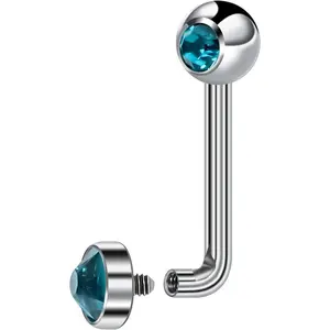 14G Solid Titanium Christina Piercing Barbell VCH Ring Bar Genital Jewelry Vertical Hood