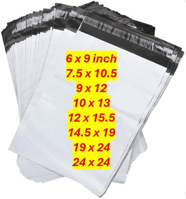 Poly Mailer Envelope Self-Seal Shipping Bag Tear-Resistant Multiple Sizes 100/pack