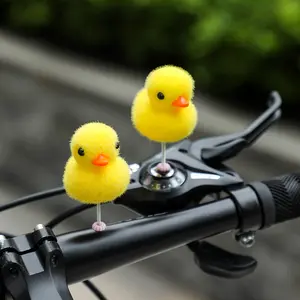 5 Pcs Cute Shaking Head Duck Car Ornament, Mini Yellow Swing Duck Dashboard Decoration, Trendy Car Center Console Decor Gift