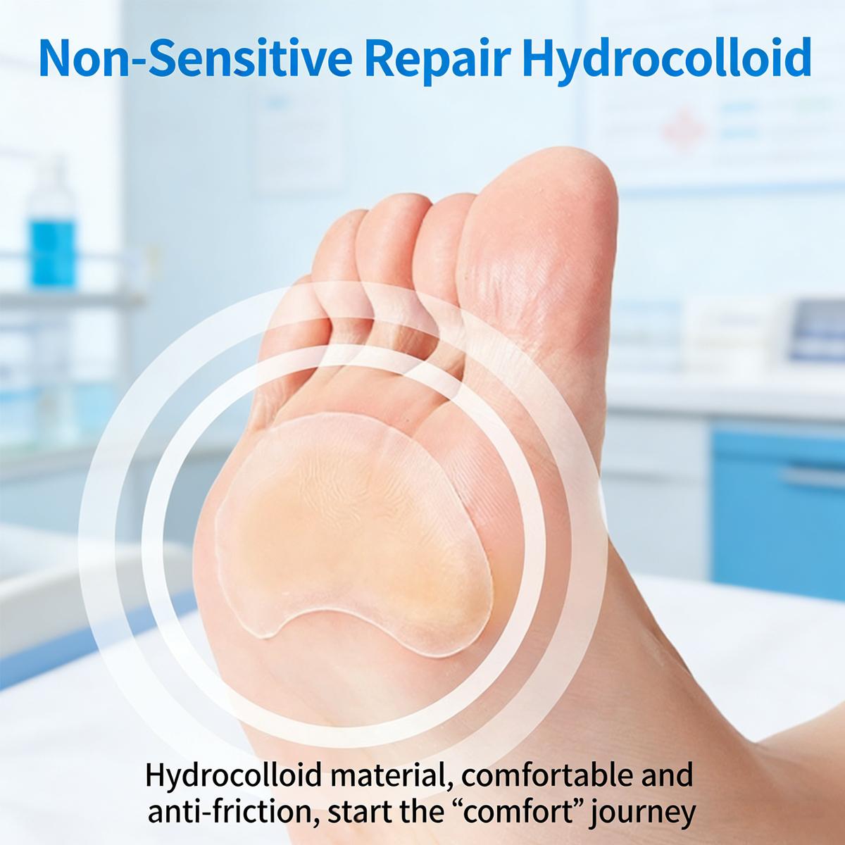 20 PCS Hydrocolloid Bandages for Feet, Blister Cushions Pads for Prevention Recovery, Water Resistant Adhesive Bandages for Heel, Toes, Daily & Travel Essentials (Variety Sizes)