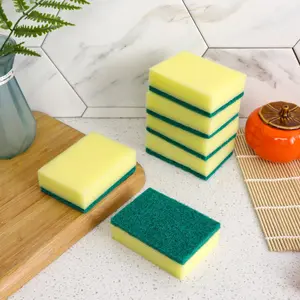 Dishwashing Sponge Block Magic Eraser Kitchen Supplies Cleaning Brush for Pots and Pans Dishwashing Sponge Scouring Pad Dishcloth