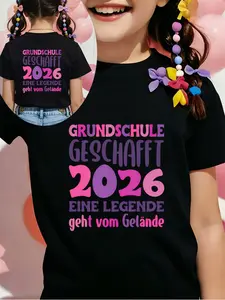 Elementary School Done 2026 Kids T-Shirt, Elementary Graduation Last Day Of School Gift Short Sleeve Cotton Tee For Boys Girls Graduation Outfit