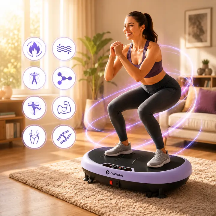 DeerRun® High-Power Full‑Body Vibration Plate Workout, 220lbs