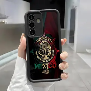 Hecho en México Dark Emblem Soft&Flexible TPU Silicone Phone Case For Galaxy S26 Ultra S25 Edge S24 FE S23 S22 S21 Plus A13 A14 A15 A16 A17 A33 A34 A35 A36 A52 A53 A54 NOTE20 Durable|Shockproof|Full Camera Protection|Anti-Fingerprint