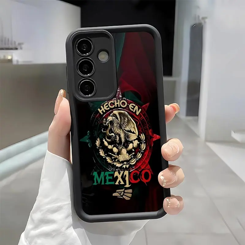 Hecho en México Dark Emblem Soft&Flexible TPU Silicone Phone Case For Galaxy S26 Ultra S25 Edge S24 FE S23 S22 S21 Plus A13 A14 A15 A16 A17 A33 A34 A35 A36 A52 A53 A54 NOTE20 Durable|Shockproof|Full Camera Protection|Anti-Fingerprint