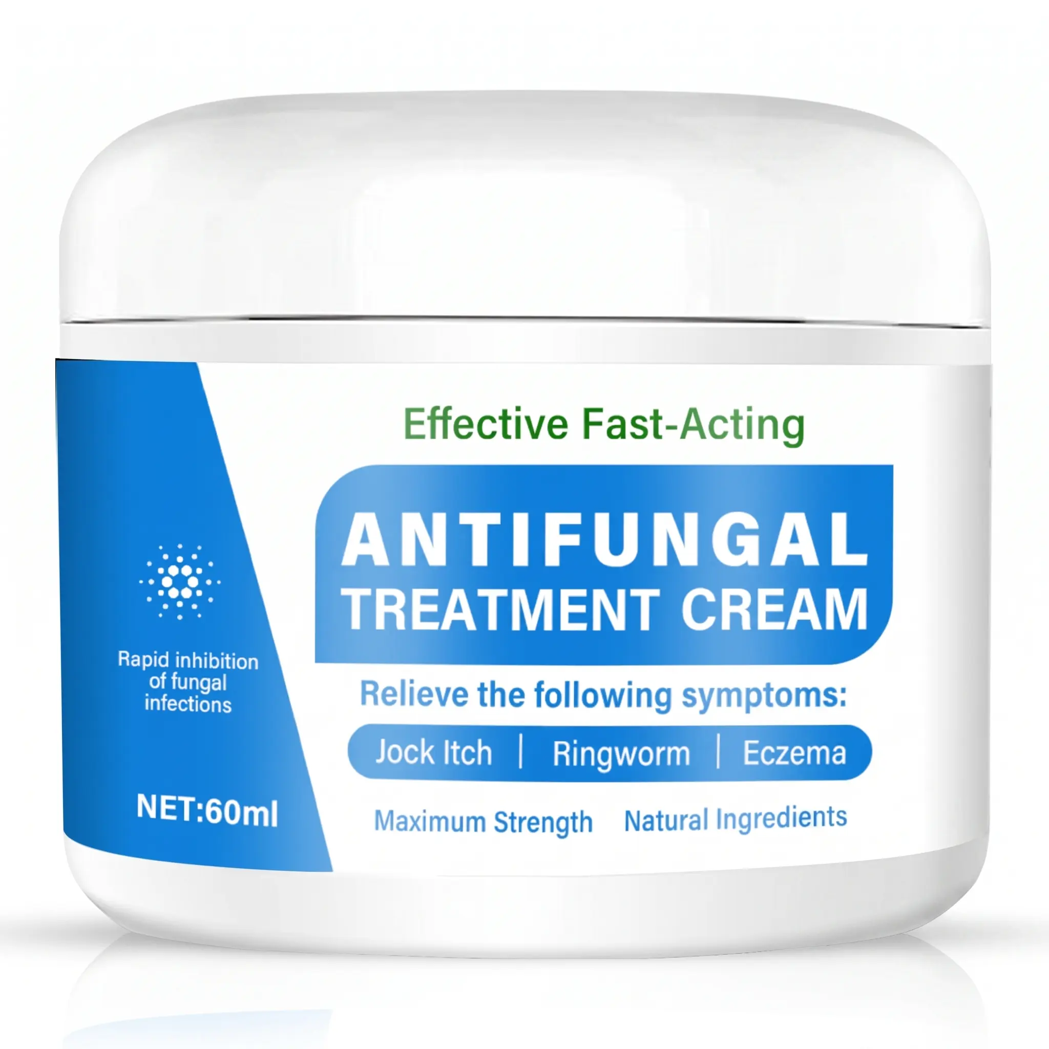 Antifungal Treatment Cream – Maximum Strength Topical Cream for Jock Itch, Ringworm & Eczema Relief, Fast-Acting Formula with Natural Ingredients, Soothing Non-Greasy Ointment for Skin Irritation, 60ml