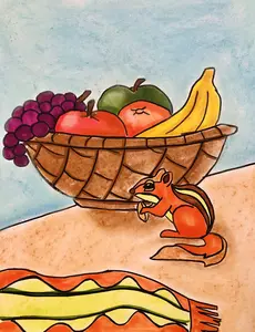 Add-On Art Project - Fruit Bowl L2 (ages 8+) Dot Guides Roll for Step-by-Step Learning & Motor Skills Enhancement