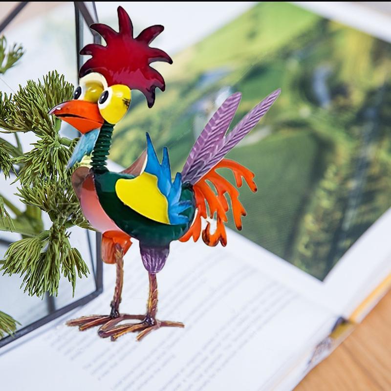 Metal-Strange Bird Outdoor Statue,Multi-color Animal Art Courtyard Decoration,Tabletop Ornaments Statue Decoration Crafts for Outdoor Lawn,Courtyard,Garden Sculptures Statues