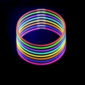 Glow Stick Necklaces - Glow Necklaces Bulk 22 inch - Extra Bright Glow in The Dark Necklaces - Strong and Durable - 9 Vibrant Neon Colors - Stuffers for Kids - 100 Mix