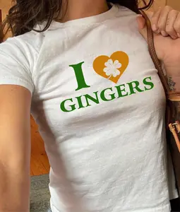 I Love Gingers Baby Tee St Patrick's Day Baby Tee Shamrock Baby Tee St Paddys Day Teey2k 90s Baby Tee Cute Lucky Irish Shirt
