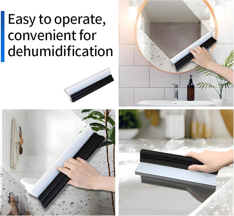 Dual Material Choice! Efficient Car Wash Squeegee for Automotive Beauty - TPE/Silicone Squeegee for Windshields and Glass Surfaces (Silicone), White