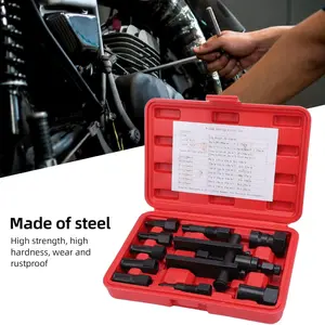 Motorcycle Bearing Puller Set, 10-Piece Wheel HUB Bearing Removal Tool Kit, Ball Bearing Puller, Universal Motorcycle Bearing Disassembly Tools