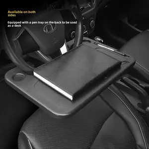 Constant Traveler Car-Mounted Steering Wheel Table Board with Pen Tray for Office Study Portable Eating Writing Solution