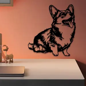1pc Vintage Corgi Metal Wall Art, Vintage Corgi Statue Mural, Perfect for Living Room, Home, Office Decor, Christmas Decor, Ideal Gift for Corgi Owners, Animal Fans Halloween Christmas decorations
