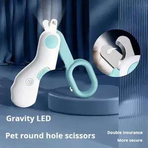 LED Pet Nail Clipper for Cats & Dogs - Bright Light to Show the Quick, Safe, Easy-to-Use Claw Care Tool for New Pet Owners, Stress-Free Trimming