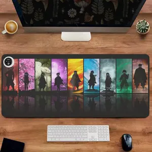Heated - Demon Slayer Hashira Mousepad, Anime Mouse Pad, Desk Mat, pc accessories.