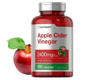 Horbäach Apple Cider Vinegar Capsules | 2400mg | 150 Count | Non-GMO, Gluten Free Supplement