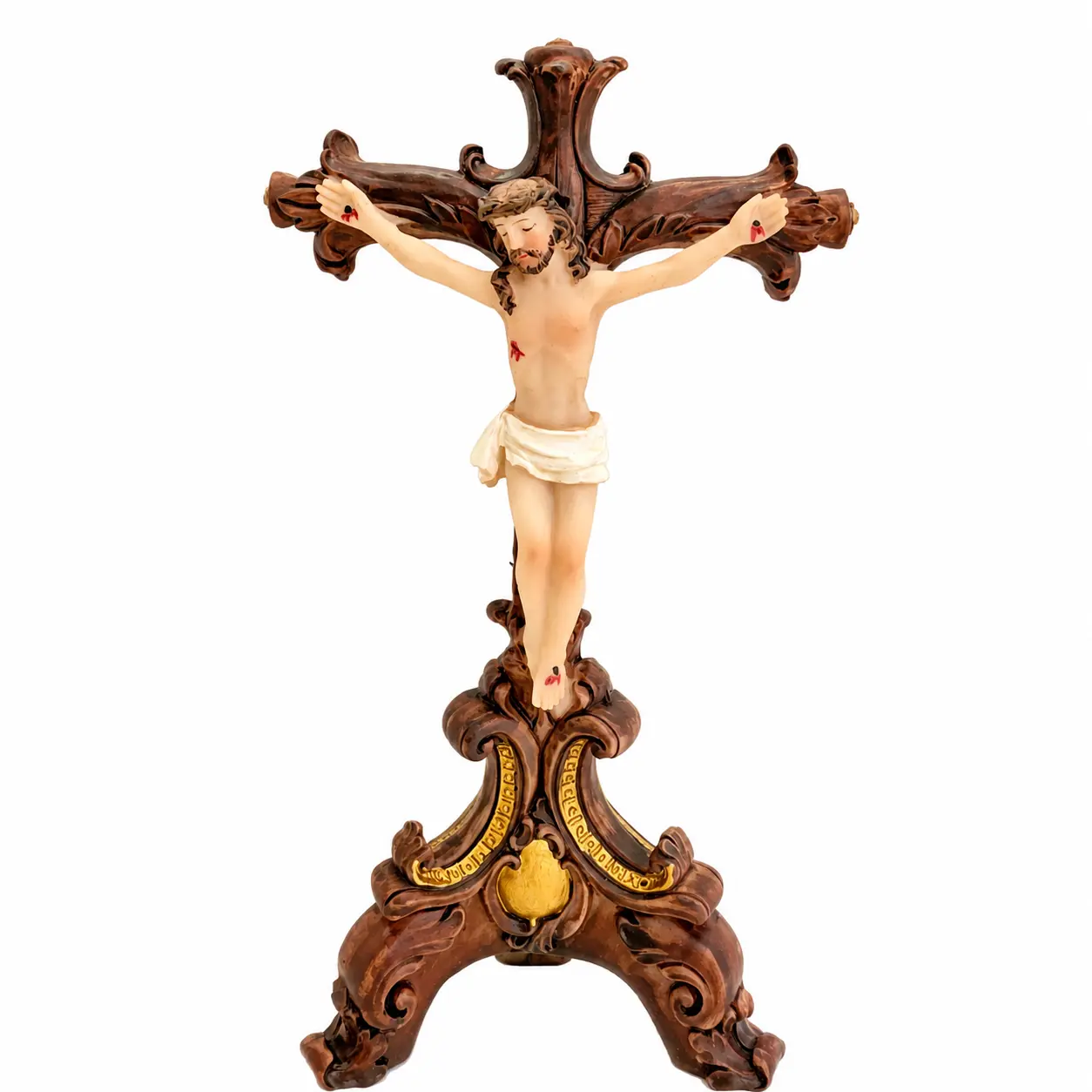 Traditional Tabletop Crucifix | 6" Catholic Home Décor