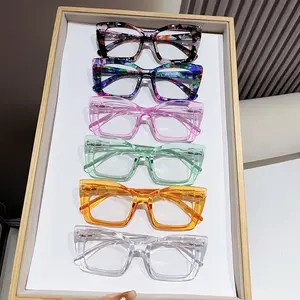 6-Pack Blue Light Blocking Glasses, Fashionable Simple HD Lens Reading Eyeglasses, Comfortable Portable Unisex Magnifying Glasses, High Definition Glasses