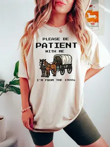 Please Be Patient With Me I'm From The 1900s Shirt, 80s 90s T-Shirt, Funny Birthday Gift For 90s, 1900s Graphic Tee, Cute Grandparents T-Shirt, Old Computer Games Shirt