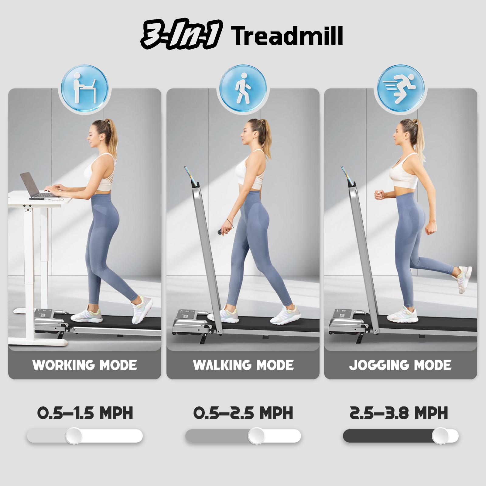 【Upgraded Version】Yagud Walking Pad with Wheels,Remote Control, LED Display, Portable Under Desk Treadmill for Small Spaces, Home/Office Exercise Equipment Fitness Workout Calories