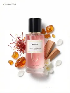 CHARM STAR Amber Rouge EDP 50ml | Woody Amber Floral Unisex Perfume | Saffron Jasmine Amber | 10+ Hour Long Lasting Luxury Fragrance