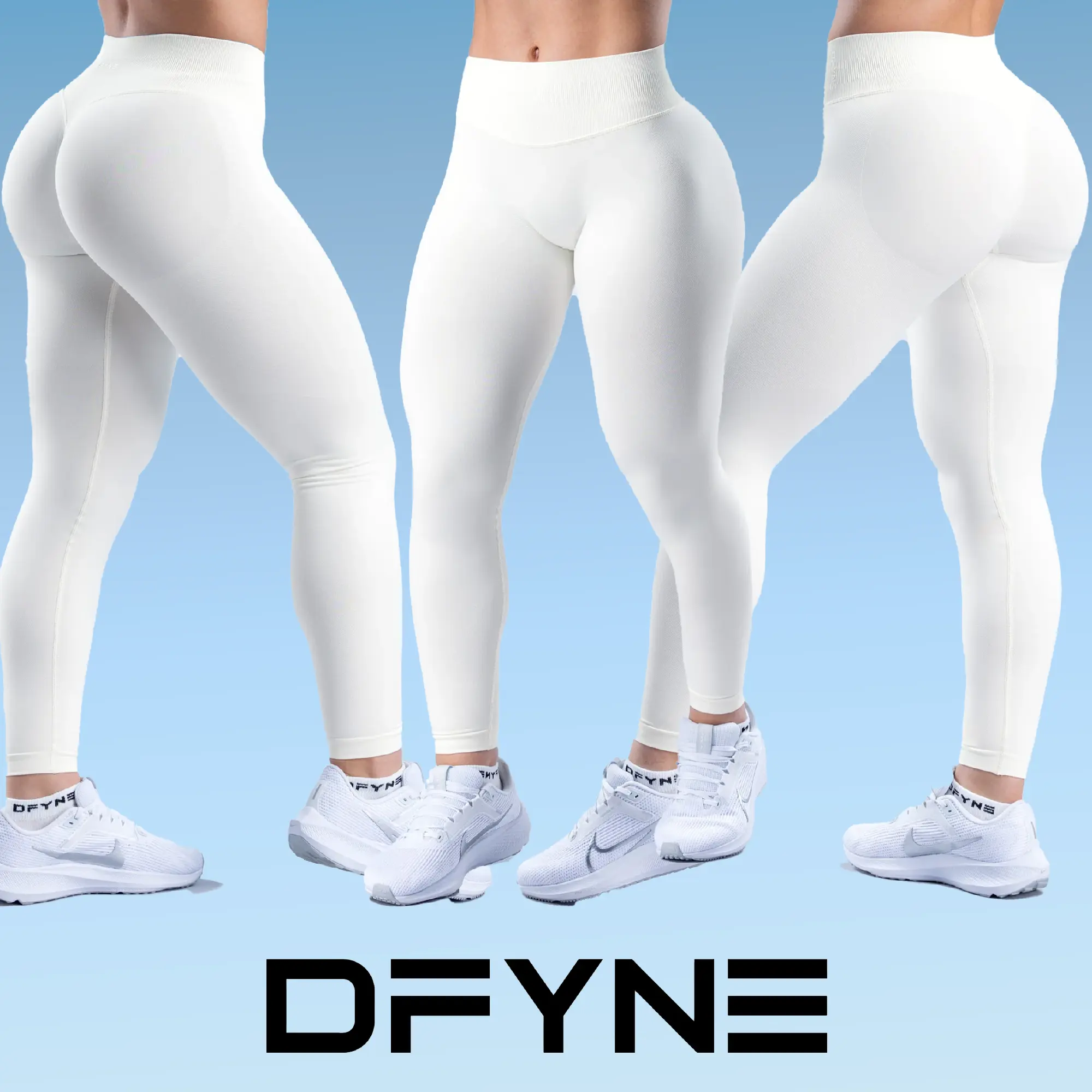 DFYNE Impact Leggings – Seamless High-Waisted Sculpting Leggings with Second-Skin Fit Activewear Bottoms Athleisure Pants