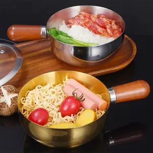 Thick Stainless Steel Snack Bowl, Noodle Bowl with Handle, Individual Salad Bowl, Dessert Bowl, Compatible with Gas Stove and Induction Cooktop, Salad Serving Bowls