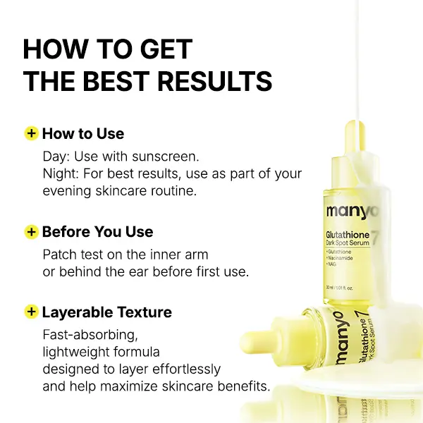 Intensive Dark Spot Care] Glutathione 7 Dark Spot Eraser Duo, Glutathione 7 Serum + Patch, Niacinamide, Korean Skincare Even Tone Serum Daily Brightening Formula