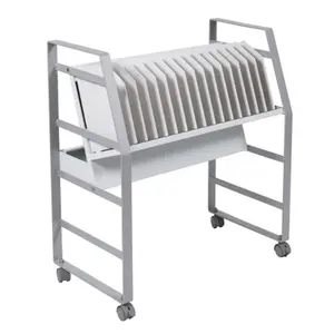 212 MAIN Luxor LOTM16 16-Device Tablet & Chromebook Open Charging Cart - 14.75x30x27 in., Steel Frame, Computer Stand, Home Storage Rack Organizer