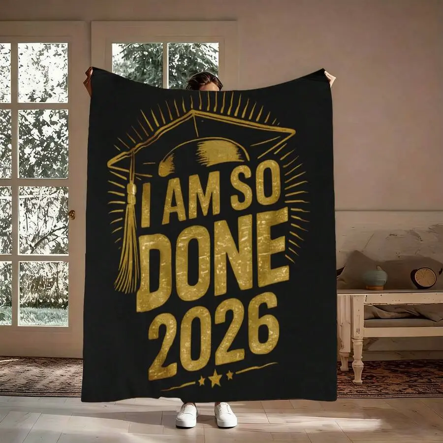 2026 Graduation Gifts For Her Him, 2026 Graduation Throw Blankets, Class Of 2026 Gifts Bulk, Senior Year 2026 Graduattion Decor, Best Gift For High School Senior Night , Soft And Comfortable Flannel Blanket