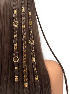 41pcs Hair Braids Cuff Set, Summer Hair Charm Dreadlock Jewelry, Braid Jewelry, Hair Braid Ring, Braid Decoration Jewelry for Braids
