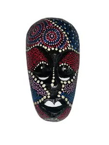 Tribal Face Masks - Decorative Art Piece Featuring Vibrant Patterns