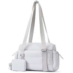 Roulens Mini Gym Bags for Women 2 Set Small Gym Bag Duffle Handbag with Wet Compartment and Coin Wallet Soft Lightweight Material Workout Outdoor Sports Bag Tote Bags Shoulder Bags Pouch Multiple colors Travel bag Summer Edition