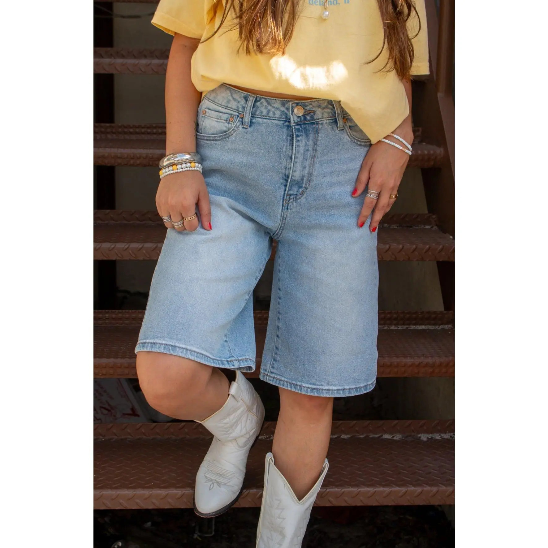 Noah 90s Shorts Denim Light Wash