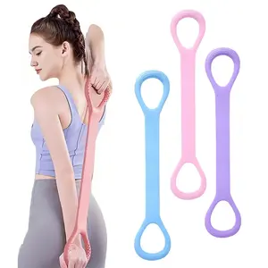 1pc Silicone Yoga Resistance Band - Universal Elastic Fitness Stretching Rope For Back, Waist, Arm Exercise - Ideal For Home, Gym, Outdoor Workouts Fitness Bands Fitness Training Band