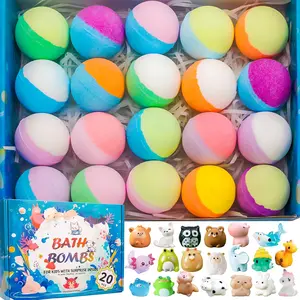 20 Pack Bath Bombs for Kids with Surprise Inside Bubble Bath Toys Organic Natural Bath Bombs Set Easter Basket Stuffers Birthday Christmas Gift for Kids 3 4 5 6 7 8 Years Old Boys Toddlers Girls outdoorfun